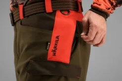 Härkila Wildboar Pro Housut Orange Blaze/Willow Green