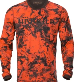 Härkila Wildboar Pro L/S T-Shirt AXIS MSP® Orange Blaze/Shadow Brown