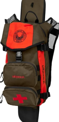 Härkila Wildboar Pro metsästysreppu, 12 L, tummanvihreä/oranssi