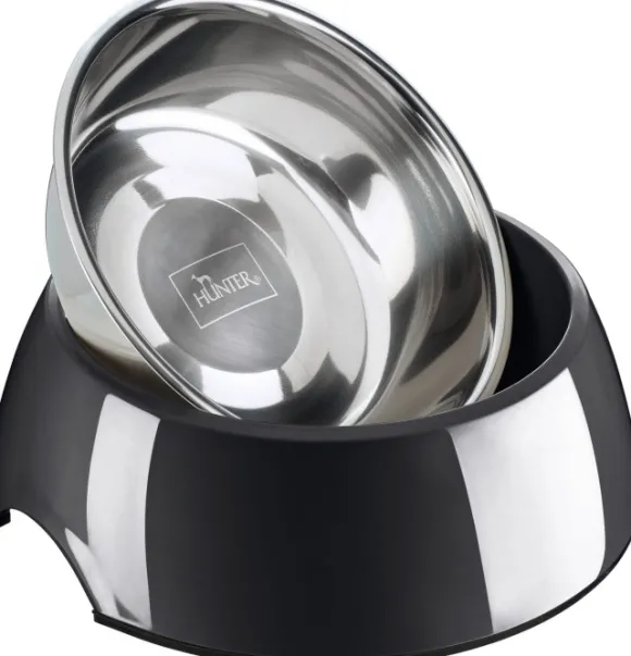HUNTER Bowl Melamin koirankuppi, 350 ml, Black