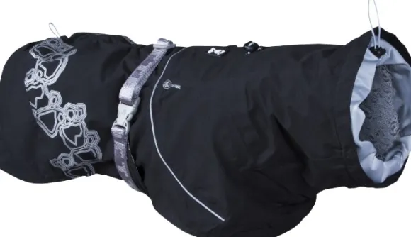 Hurtta Drizzle koiran sadetakki, korppi 60-70 cm