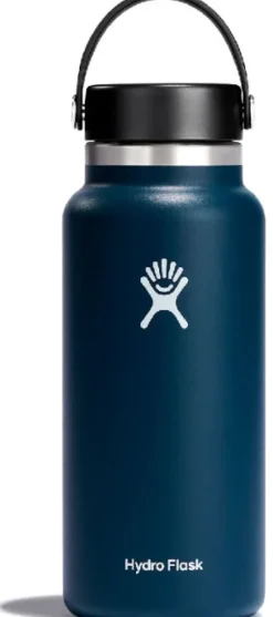 HydroFlask Insulated Wide Mouth Flex juomapullo, 946 ml, tummansininen