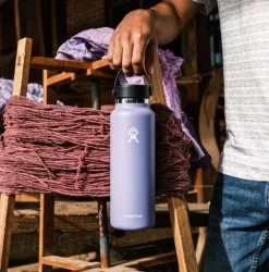 HydroFlask Insulated Wide Mouth Flex juomapullo, 1180 ml, tummansininen