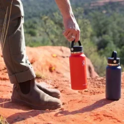 Hydroflask Wide Mouth Flex juomapullo, 946 ml, harmaavihreä