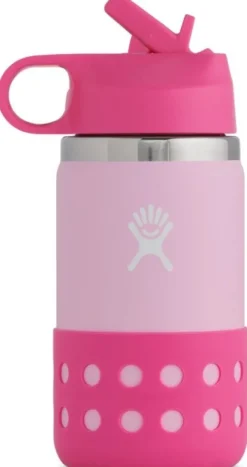 HydroFlask Wide Mouth Kids lasten juomapullo, 354 ml, vaaleanpunainen