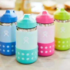 HydroFlask Wide Mouth Kids lasten juomapullo, 354 ml, vaaleanpunainen