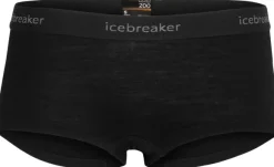 Icebreaker 200 Oasis Boy Shorts naisten merinovillaiset alushousut, musta