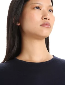 Icebreaker 200 Oasis LS Crewe naisten kerrastopaita, Midnight Navy