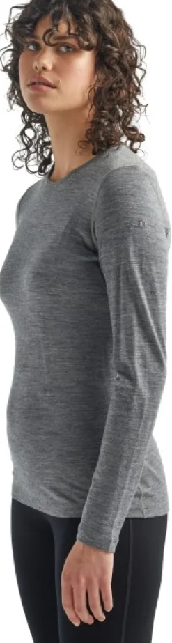 Icebreaker 200 Oasis LS Crewe naisten kerrastopaita, harmaa