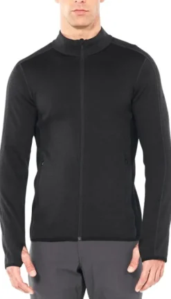 Icebreaker Elemental LS Zip 330 -miesten paita, musta