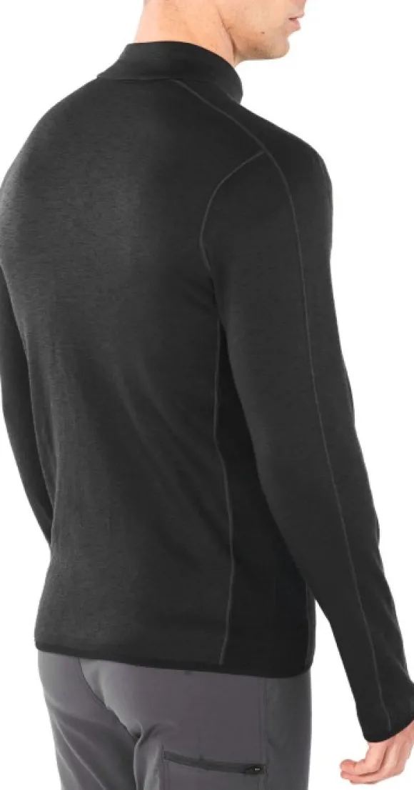 Icebreaker Elemental LS Zip 330 -miesten paita, musta