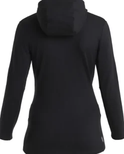 Icebreaker Mer 260 Quantum IV LS Zip Hoodie naisten huppari, Black