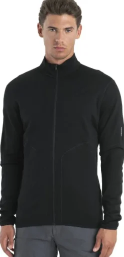 Icebreaker Mer 560 Realfleece Elemental II LS Zip paita, Black