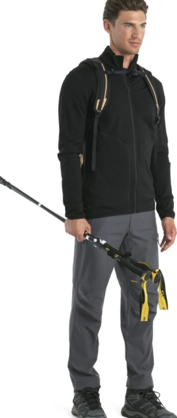 Icebreaker Mer 560 Realfleece Elemental II LS Zip paita, Black