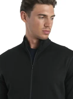 Icebreaker Mer 560 Realfleece Elemental II LS Zip paita, Black