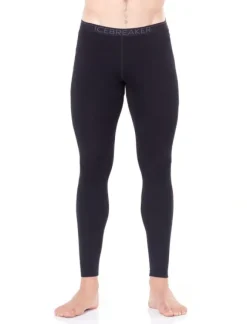 Icebreaker M's Tech Leggings 260 Black/Monsoon