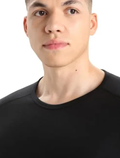 Icebreaker Oasis LS Crewe 200 + Leggings 200 kerrasto, Black/Monsoon