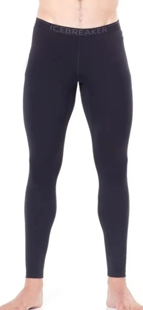 Icebreaker Oasis LS Crewe 200 + Leggings 200 kerrasto, Black/Monsoon