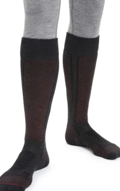 Icebreaker Ski+ Medium OTC sukka, Jet Heather/Espresso/Black