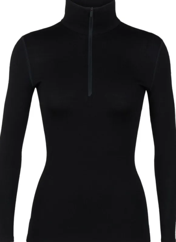 Icebreaker Tech LS Half Zip 260 naisten kerrastopaita, musta