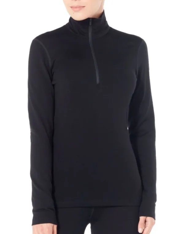 Icebreaker Tech LS Half Zip 260 naisten kerrastopaita, musta