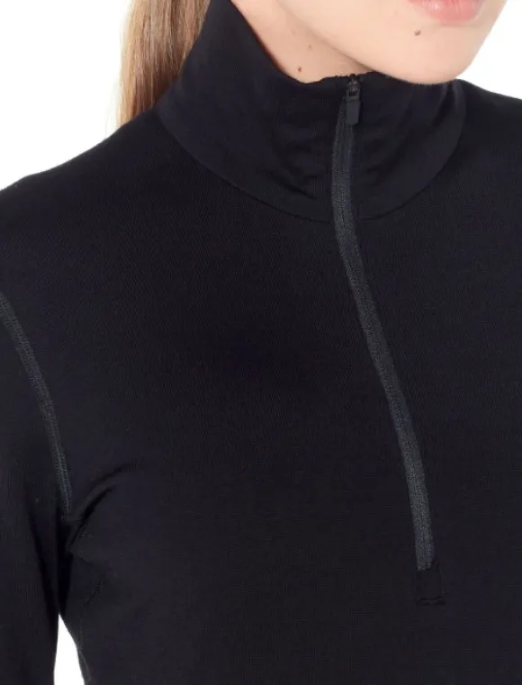 Icebreaker Tech LS Half Zip 260 naisten kerrastopaita, musta