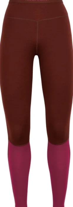 Icebreaker ZoneKnit 260 Leggings naisten kerrastohousut, punaruskea/punainen
