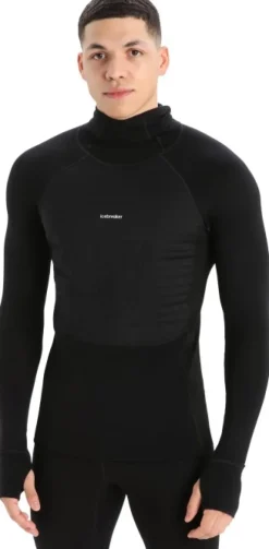 Icebreaker ZoneKnit Insulated LS Hoodie hupullinen kerrastopaita, musta