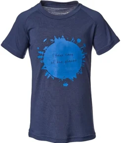 Isbjörn Earth -lasten t-paita, sininen