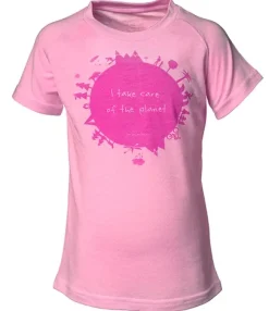 Isbjörn Earth -lasten t-paita, vaaleanpunainen