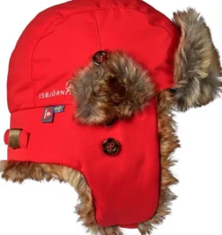 Isbjörn Squirrel Winter Cap lasten talvilakki, punainen