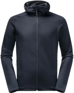 Jack Wolfskin Baiselberg Hooded FZ fleecetakki, Night Blue Heather