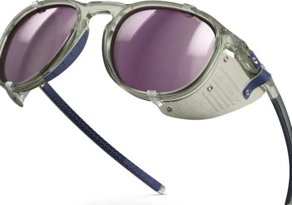 Julbo Millenium Shiny Translucent Army Green / White / Blue Spectron Hd 3 Polarized Silver Flash