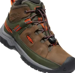 Keen Junior Targhee Mid Waterproof lasten välikausikenkä, Dark Earth/Forest Night
