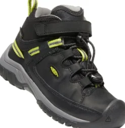 Keen Kids Targhee Mid Waterproof lasten retkeilykenkä, Black/Steel Grey