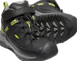 Keen Kids Targhee Mid Waterproof lasten retkeilykenkä, Black/Steel Grey