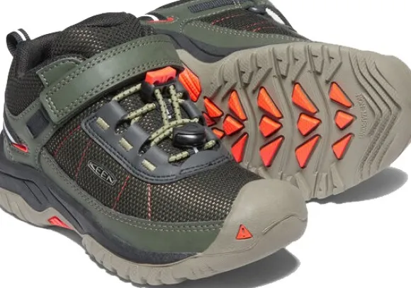 Keen Kids Targhee Sport C lasten ulkoilukengät, musta/tummanvihreä