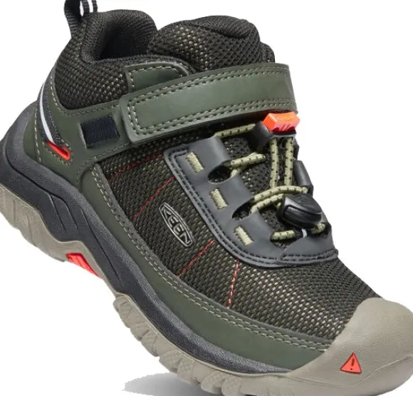 Keen Kids Targhee Sport C lasten ulkoilukengät, musta/tummanvihreä