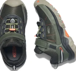 Keen Kids Targhee Sport C lasten ulkoilukengät, musta/tummanvihreä