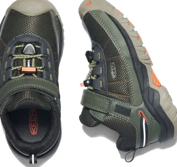 Keen Kids Targhee Sport C lasten ulkoilukengät, musta/tummanvihreä