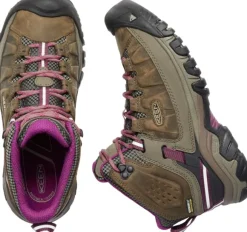 Keen Targhee III Mid WP -naisten vaelluskengät, ruskea/pinkki