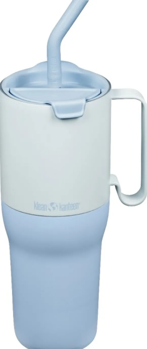 Klean Kanteen Rise TumblerFlip Lid w/Straw muki, 1L, Ice Blue