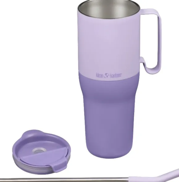 Klean Kanteen Rise TumblerFlip Lid w/Straw muki, 1L, Orchid Bloom