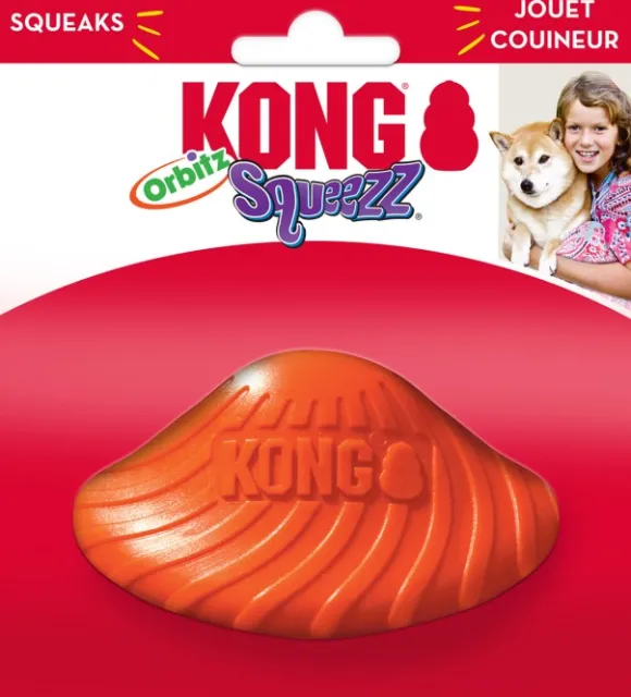 Kong Squeezz Orbitz Aucer Mix koiranlelu, S/M