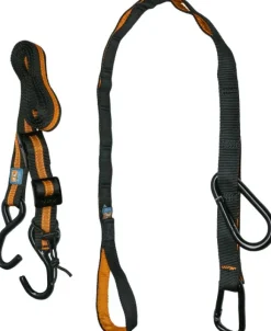 Kurgo Auto Zip Line turvavyönkiinnike hihnalla, musta/oranssi