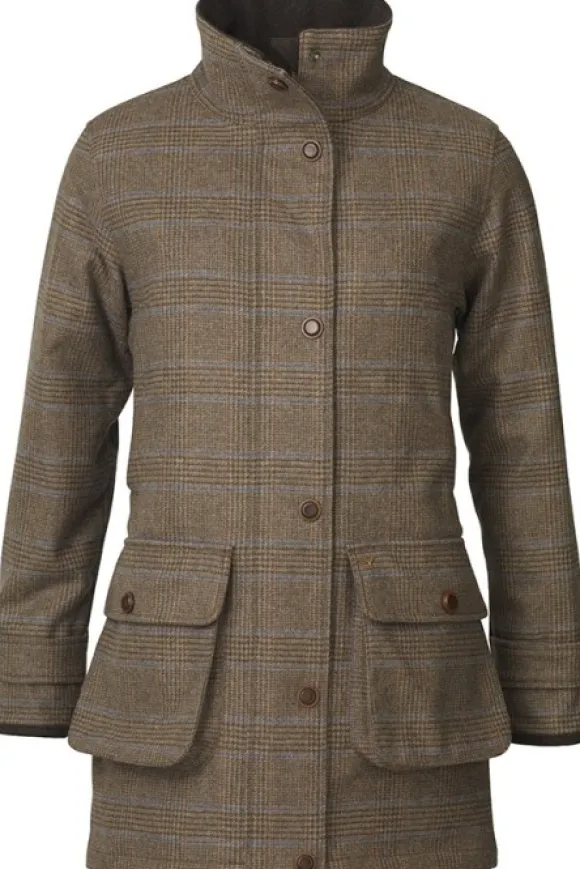 Laksen Bell Coat naisten metsästystakki, ruudullinen