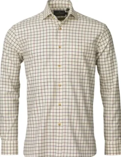 Laksen Benny Cotton Wool Shirt kauluspaita, ruudullinen