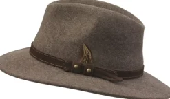 Laksen Country Fedora Fine Felt huopahattu, ruskea