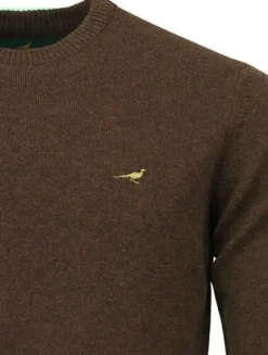 Laksen Hoy O-Neck villapusero, ruskea