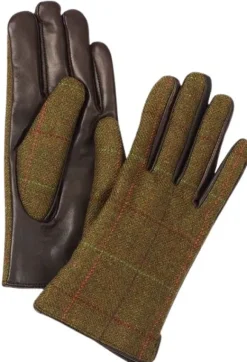 Laksen Naisten Burley Tweed- ja lampaannahkahanskat